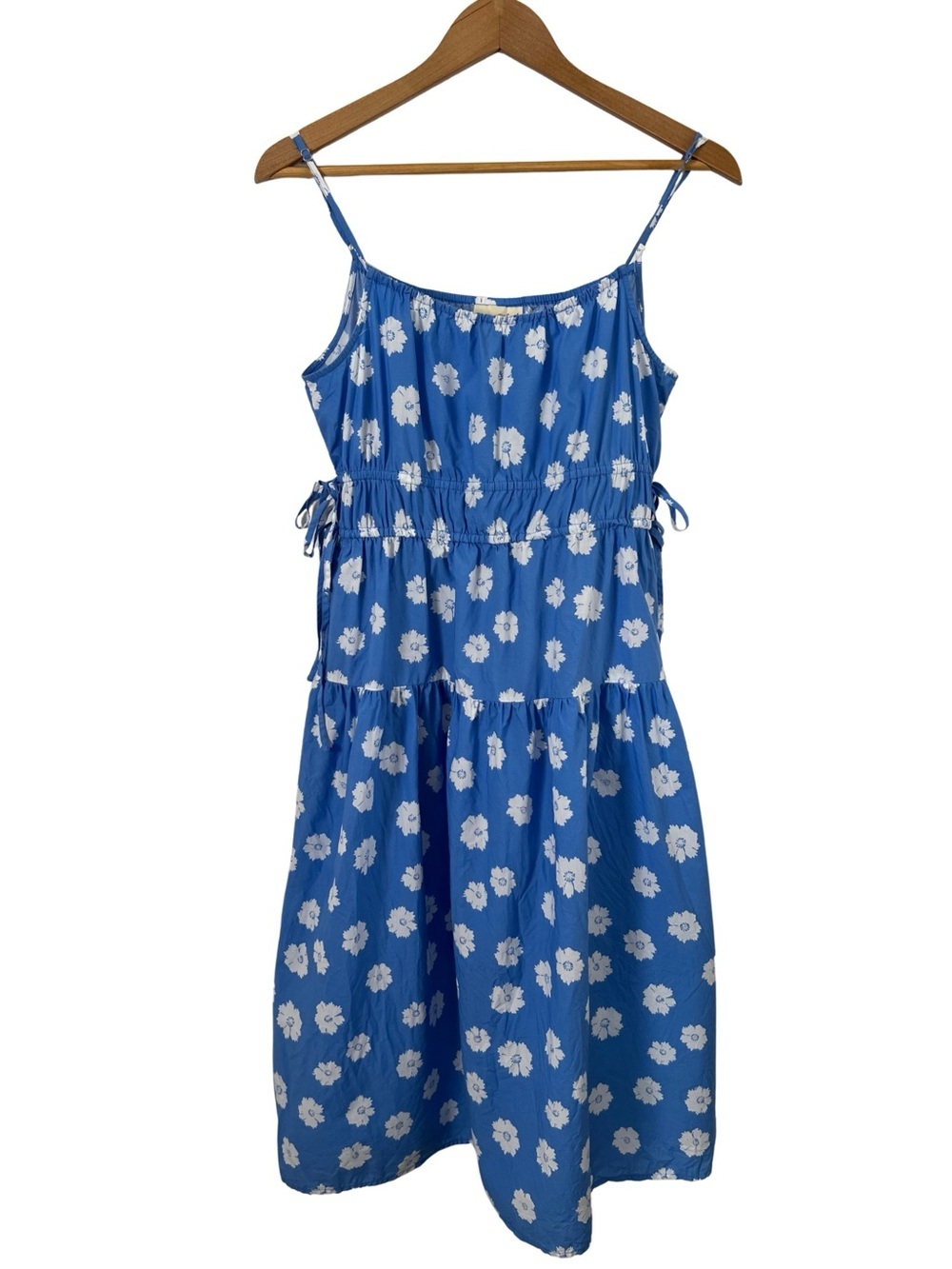 Universal Thread Floral Tiered Midi Sundress Womens Small 100% Cotton Ties